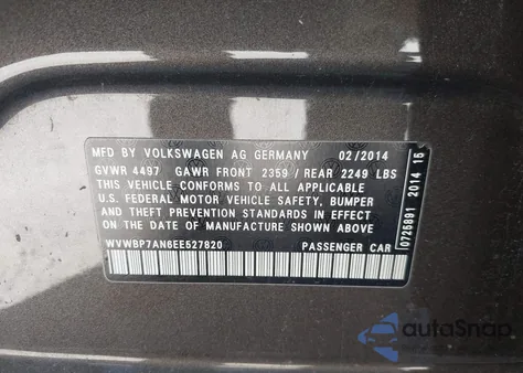 2014 Volkswagen Cc 2.0T Sport из США, поврежденный, VIN WVWBP7AN6EE527820